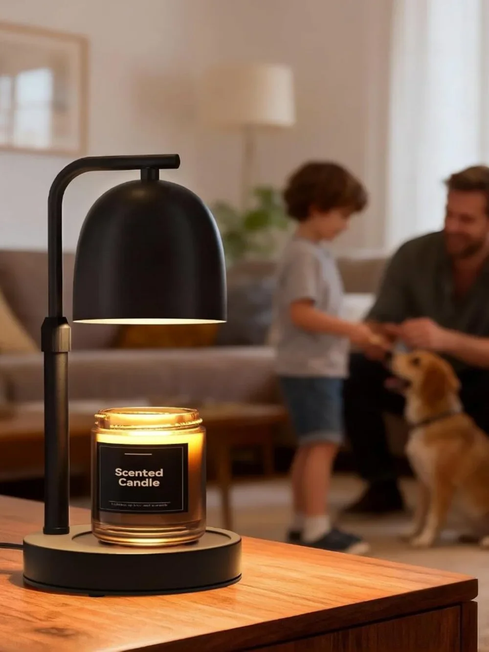Dimmable Candle Warmer Lamp with Timer & Adjustable Height - Perfect for Home